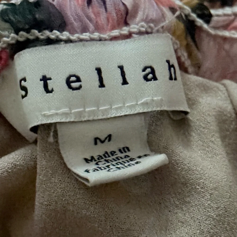 Stellah Spaghetti Strap Floral Tiered Ruffle Midi Dress - Picture 8 of 9